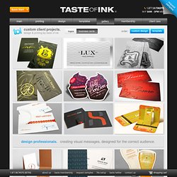 Business Card Design Gallery at Taste of Ink Studios