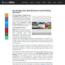 Are Finding The Best Business Card Printing Services?