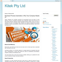 Kitek Pty Ltd: Business Process Automation