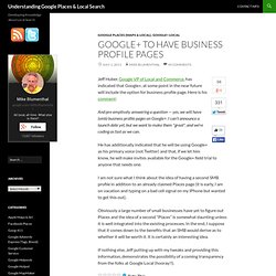 To Have Business Profile Pages