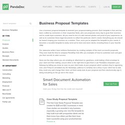 Business Proposal Templates - Free Sample and Example of every Template