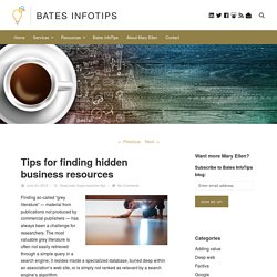 Tips for finding hidden business resources - Bates InfoTips