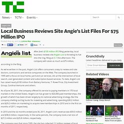 Local Business Reviews Site Angie’s List Files For $75 Million IPO