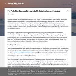 The Part of the Business Done by virtual Scheduling Assistant Services