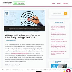 4 Ways to Run Business Services Effectively during COVID-19