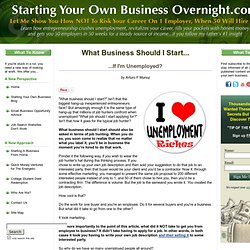 What Business Should I Start If I'm Unemployed?
