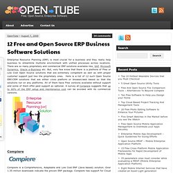 12 Free and Open Source ERP Business Software Solutions