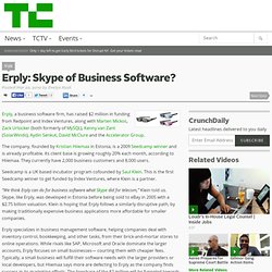 Erply: Skype of Business Software?