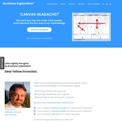 Blue Canvas a modified Busines Model Canvas template to sell custom solutions and services in B2B