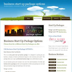 Business Start Up Package Options