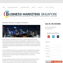 Business Startups: Singapore’s boosters