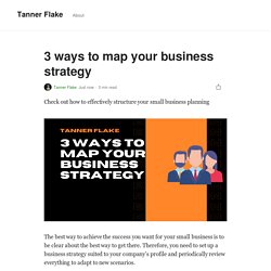 3 ways to map your business strategy