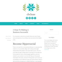 5 Steps To Making A Business Successful – cbcluxe