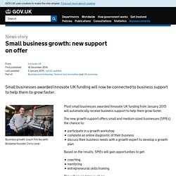 Small business growth: new support on offer