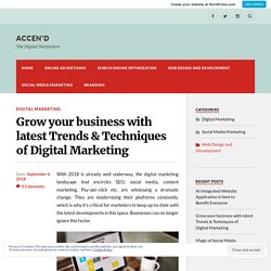 Grow your business with latest Trends & Techniques of Digital Marketing – Accen'D