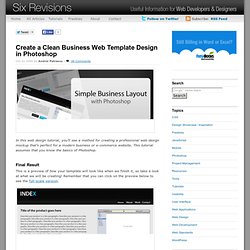 Create a Clean Business Web Template Design in Photoshop