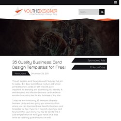 35 Quality Business Card Design Templates for Free!