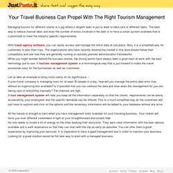 Your Travel Business Can Propel With The Right Tourism Management