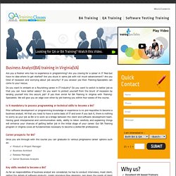 Business Analyst (BA) Training in Virginia