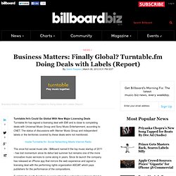 Finally Global? Turntable.fm Doing Deals with Labels (Report)