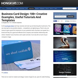 Business Card Design: 100+ Creative Examples, Useful Tutorials and Templates
