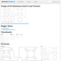 Image of Iris Business Card 4 Leaf Version