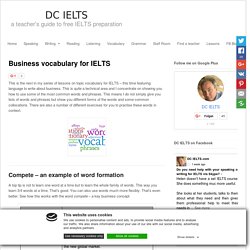 Business vocabulary for IELTS