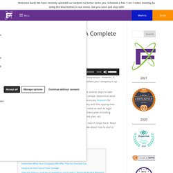 How to Start a Company: A Total Walkthrough