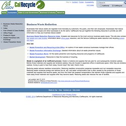 Business Waste Reduction Home Page
