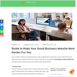 Guide to Make Your Small Business Website Work Harder For You - Citiyano De