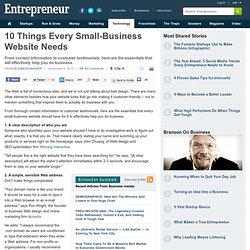 10 Things Every Small-Business Website Needs