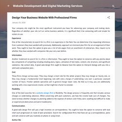 Design Your Business Website With Professional Firms