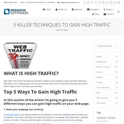 How to gain high traffic to your business website?