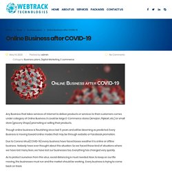 Online Business after COVID-19 - Webtracktechnologies