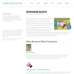 Business Math, Lesson Plans, Worksheets, Applied Math