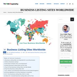150+ Business Listing Sites Worldwide Directory List - TWH