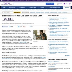 Side Businesses You Can Start for Extra Cash - Yahoo!