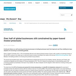 Over half of global businesses still constrained by paper-based invoice processes - Basware