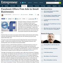 Facebook Offers Free Ads to Small Businesses