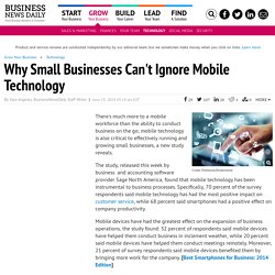 Why Small Businesses Can't Ignore Mobile Technology