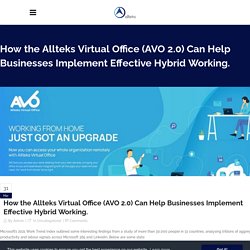 How the Allteks Virtual Office (AVO 2.0) Can Help Businesses Implement Effective Hybrid Working. - Allteks