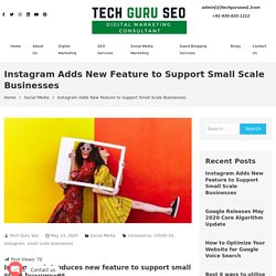 Small Scale Businesses - Instagram Adds New Feature