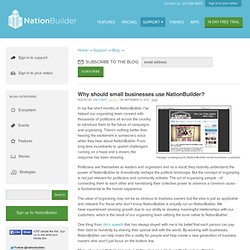 Why should small businesses use NationBuilder?