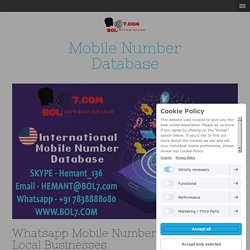 Whatsapp Mobile Number Database and Local Businesses - numberdatabase