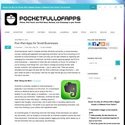 Five iPad Apps for Small Businesses