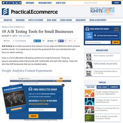 10 A/B Testing Tools for Small Businesses