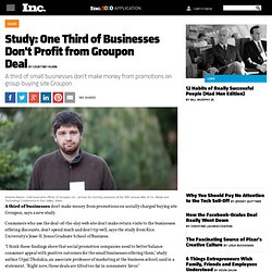 Study: One Third of Businesses Don't Profit from Groupon Deal