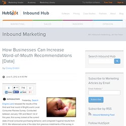 How Businesses Can Increase Word-of-Mouth Recommendations [Data]