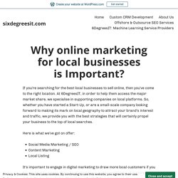 Online Marketing for Local Businesses
