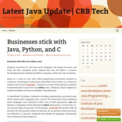 Businesses stick with Java, Python, and C